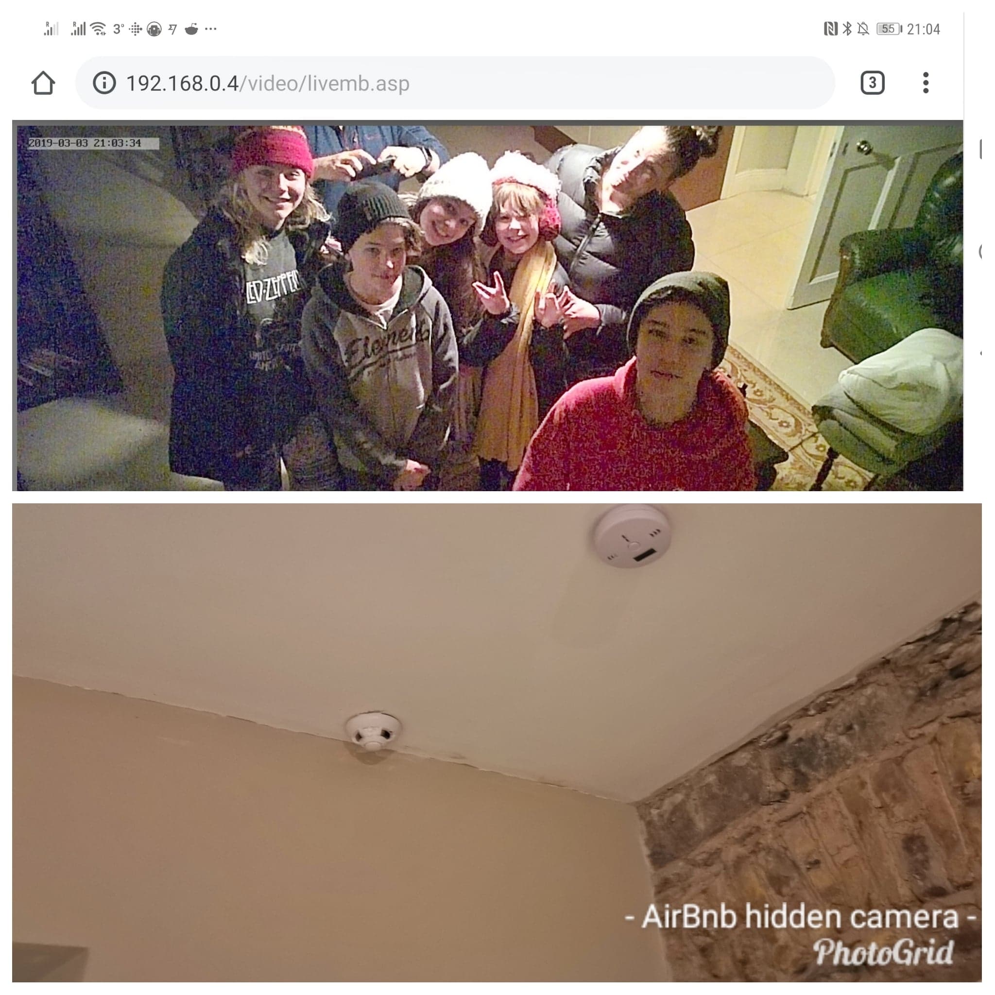 Electric B. reccomend hidden camera airbnb