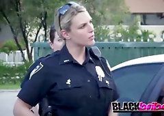 Fake cop dp and big titted bbw milf loves to fuck and interracial cop.