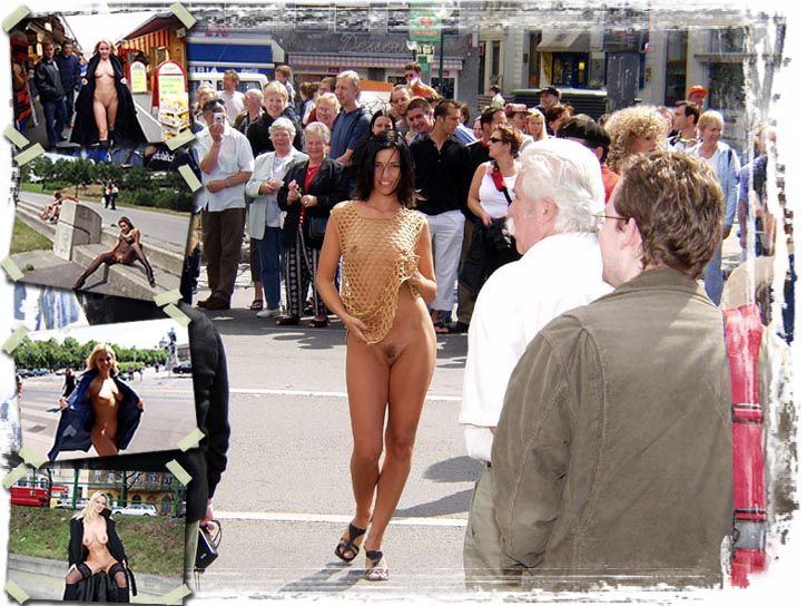 Flashing nude public