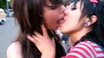 Girls caught kissing